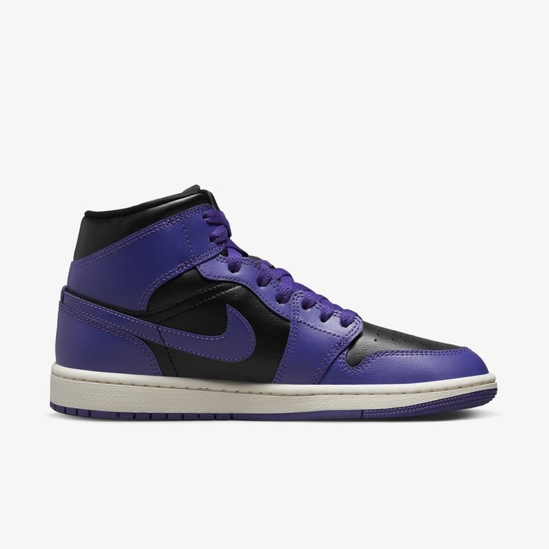 Nike Air Jordan 1 Mid ブラック/パープル NIKE WMNS AIR JORDAN 1 MID 